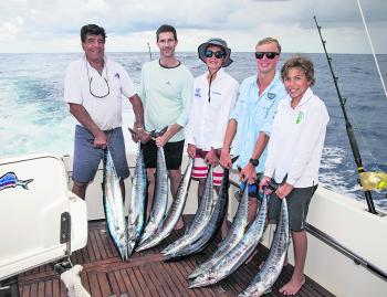 A photo of a great family day chasing wahoo off Tweed Heads