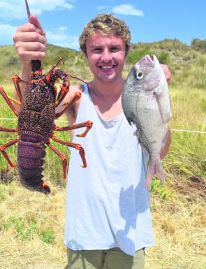Jake Morris Torelli with a snapper and cray taken from Killarney in the state’s west.
