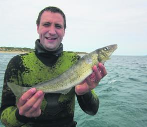 Jordan Hill and a nice King George whiting taken wide off Point Lonsdale area.