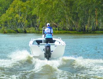 The Suzuki 50hp four-stroke on the test boat was a great match for it. It provided a great combination of power and economy, getting the 449 onto the plane in less than five seconds.