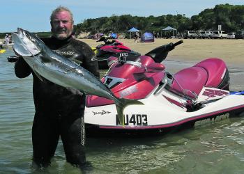 Diving from a jet ski can mean convenience in a lot of ways.