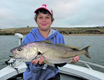 Luke Gercovich with a Hopkins River mulloway.