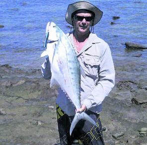 Deano with a solid queenfish caught on a Cotton Cordell Pencil Popper.