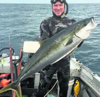 Aaron Crocombe with a great Victorian kingfish.