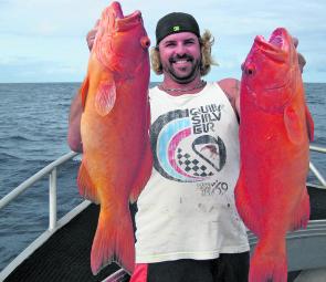 A pair of quality coral trout caught by Joel on the Keely Rose.