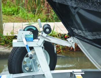 Telwater’s Catch and Release bracket makes launch and retrieve easy with one person.