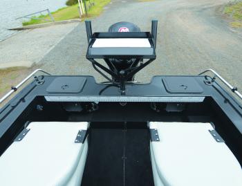 Dual live bait tanks are an aftermarket accessory fitted by MMC. The bait board is colour matched and practical.