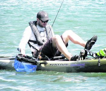 Another flathead in the net – Berringer Lake fishes well all year round.