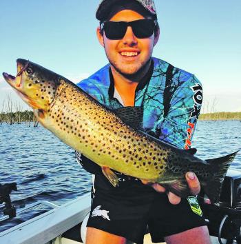 Jarrod Potter fools another solid Rocklands brown trout.