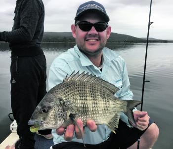 Pete Steward with the type of bream that Pambula has been producing.