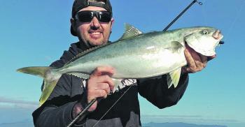 A late season kingfish caught offshore around the islands on a stickbait.