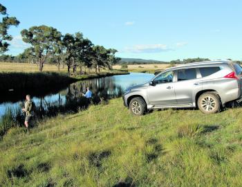 The Pajero Sport is great in the bush, making easy work of a run to a cod hole.