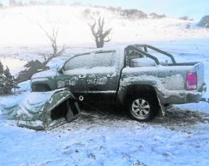 Waking up with a pile of snow on your swag is just part of the experience when fishing Lake Eucumbene in Winter.