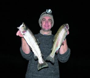 After dark often produces the better trout fishing during the hot summer months.