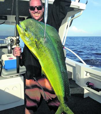 You just can’t beat the colours in a mahimahi. Head for the FADs if you want a few.