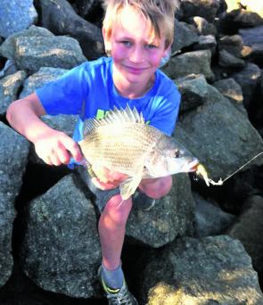 The bays shores and piers around Mornington have produced some lovely bream recently, like this ripper caught by Tooradin local Billy.