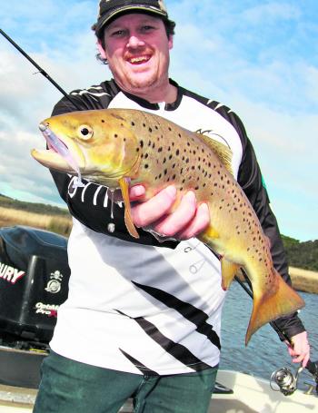 Sea-run trout are biting in the Aire River estuary about 20 minutes west of Apollo Bay.