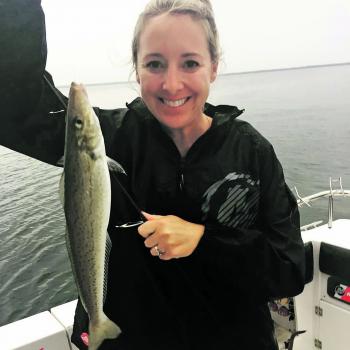 A bit of rain didn’t stop this angler getting a cracker of a bag of big whiting and she clobbered them.