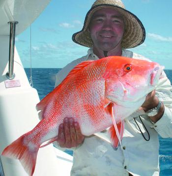 Craig with a nice red emperor that managed to avoid the sharks!