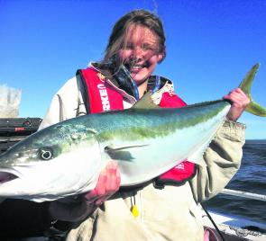 Nikki Yeadon with a late season king that had her reel well into the backing.
