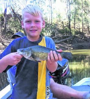 Mason Reeves with a yellowbelly caught on bait in the Goulburn River.