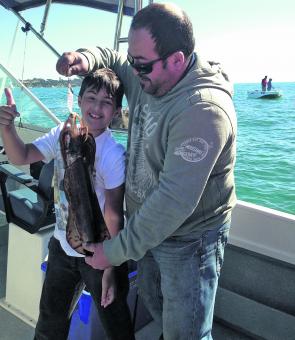 Calamari have been fantastic and should continue right through winter. Young Matthew with a ripper taken off Sorrento.
